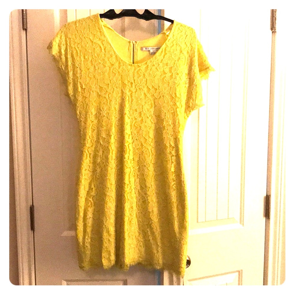 DVF Yellow lace dress